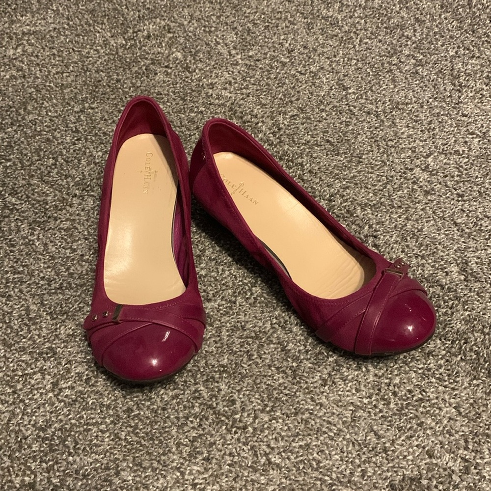 Used Cole Haan maroon wedges size 9.5b